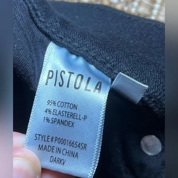 Pistola Women's Teagan High Waist Slit
Cuff Slim Leg Black Jeans,Size 28 - Picture 9 of 10